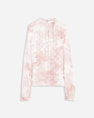 Blúzky Lanvin Long-sleeve Printed Blouse Damske Svetlo Ruzove | SK86155