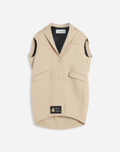 Bundy Lanvin Bez Rukavov Jacket Damske Svetlo Béžové | SK54680