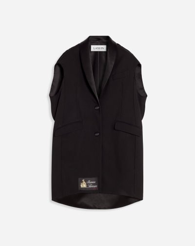 Bundy Lanvin Bez Rukavov Jacket Damske Čierne | SK02540