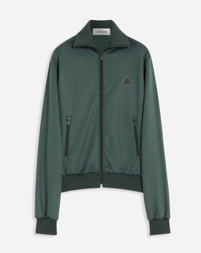 Bundy Lanvin Embroidered Jacket With Lanvin Triangle Logo Panske Tmavo Zelene | SK16960
