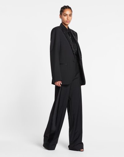 Bundy Lanvin Evening Tailored Jacket With Sequin-embroidered Lapels Damske Čierne | SK67777
