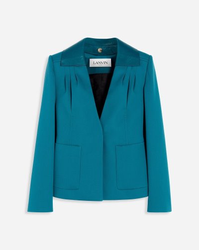 Bundy Lanvin Fitted Jacket With Removable Collar Damske Modre | SK01414