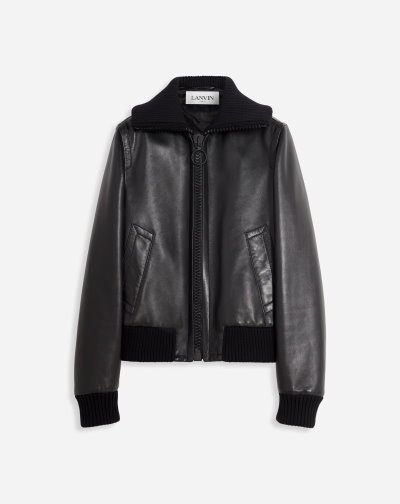 Bundy Lanvin Harrington Kozene Jacket Panske Čierne | SK93579