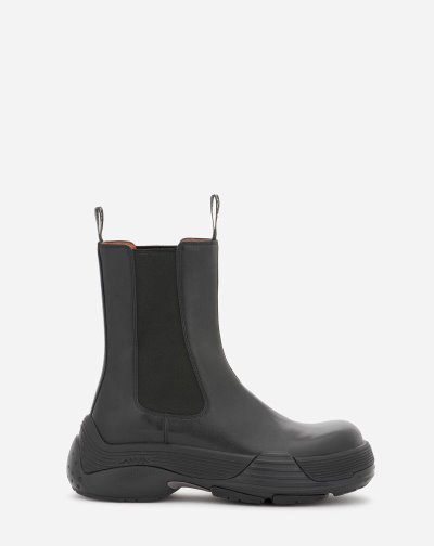 Cizmy Lanvin Flash-x Bold Kozene Boots Damske Čierne Čierne | SK32655