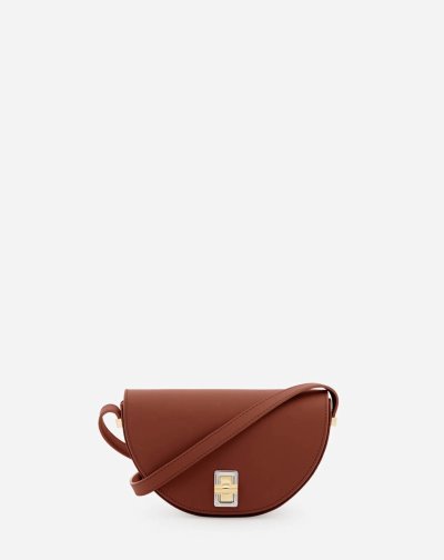 Crossbody Kabelka Lanvin Happymoon Kozene Crossbody Bag Mm Damske Hnede | SK76246