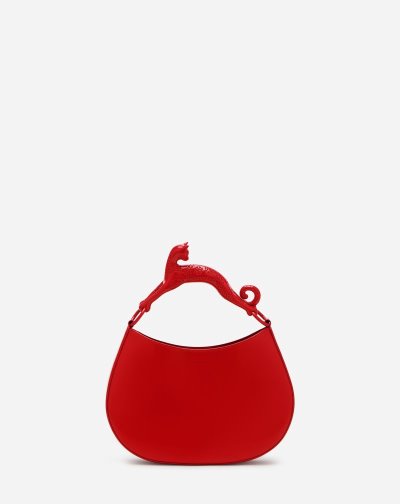 Hobo Taška Lanvin Kozene Pm Hobo Cat Bag Damske Červené | SK63339