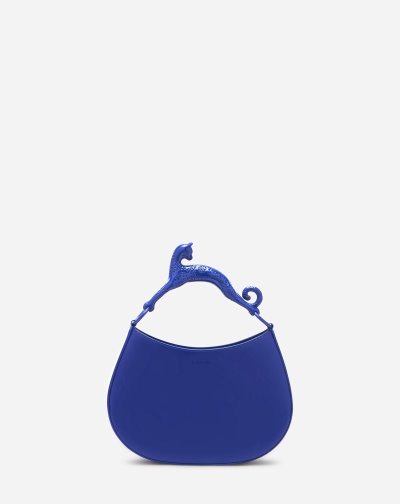 Hobo Taška Lanvin Kozene Pm Hobo Cat Bag Damske Tmavo Modre | SK93436