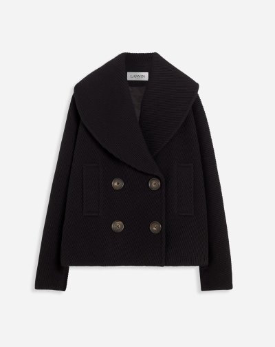 Kabáty Lanvin Peacoat Damske Čierne | SK35839