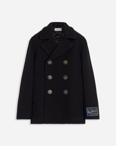 Kabáty Lanvin Peacoat With Large Buttons Panske Čierne | SK44962
