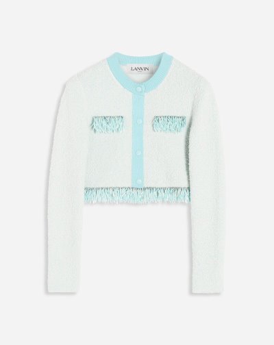 Kardigán Lanvin Bouclé Knit Cardigan Damske Modre | SK85222