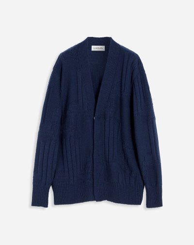 Kardigán Lanvin Jl3d Thick Knit Cardigan Panske Modre | SK46246