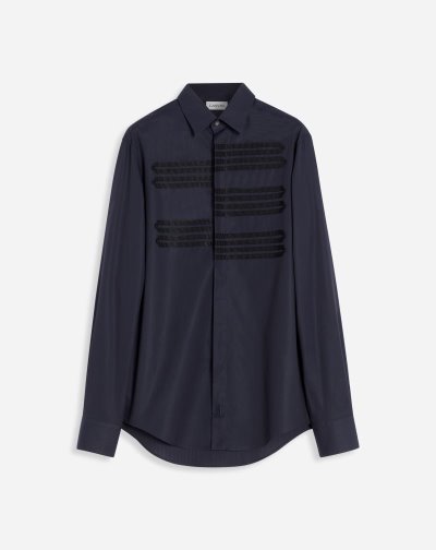 Kosele Lanvin Shirts With Grosgrain Details Panske Modre | SK34601