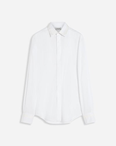 Kosele Lanvin Shirts With Grosgrain Details Panske Krém | SK84589