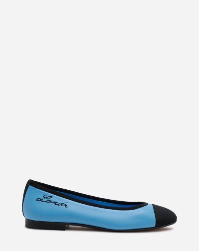 Lodicky Lanvin Klasické Kozene Ballet Pumps Damske Svetlo Modre | SK61744