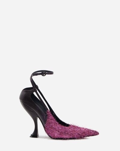 Lodicky Lanvin Kozene And Lurex Rita Pumps Damske Ruzove | SK24026