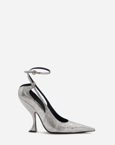 Lodicky Lanvin Metallic Karung Rita Pumps Damske Strieborne | SK73173