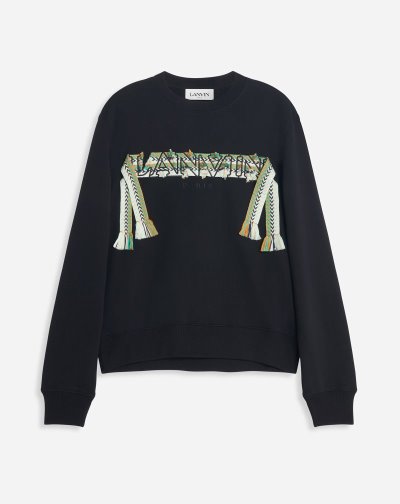 Mikiny Lanvin Curb Embroidered Sweatshirt Panske Čierne | SK62087