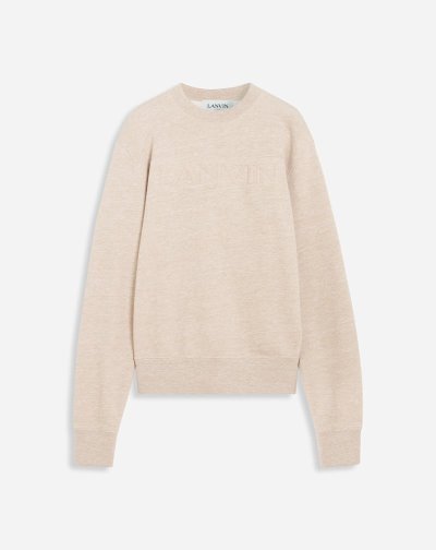 Mikiny Lanvin Embossed Sweatshirt Panske Béžové | SK01620