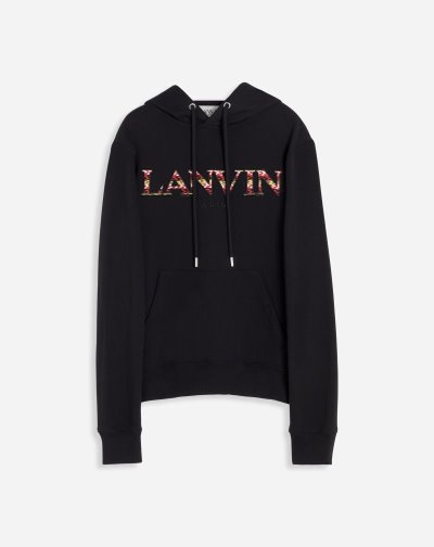 Mikiny S Kapucňou Lanvin Curb Hoodie Panske Čierne | SK58345