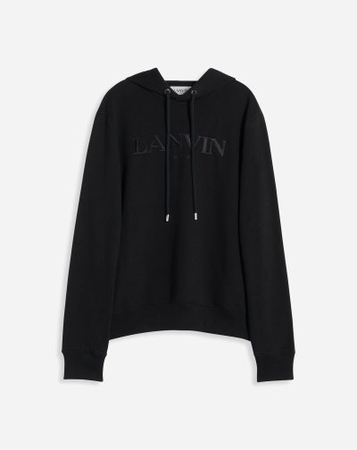 Mikiny S Kapucňou Lanvin Paris Hoodie Panske Čierne | SK44980