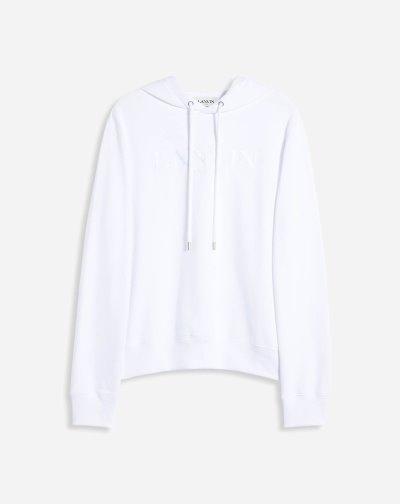 Mikiny S Kapucňou Lanvin Paris Hoodie Panske Biele | SK47688