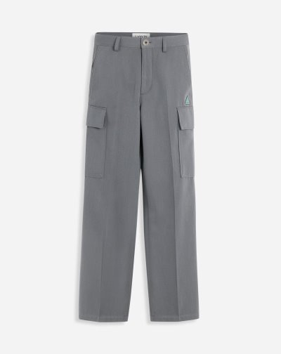 Nohavice Lanvin Cargo Pants With Embroidered Lanvin Triangle Logo Panske Siva | SK73089