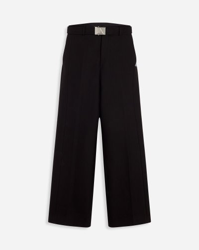 Nohavice Lanvin Structured Pants With Belt Panske Čierne | SK44431