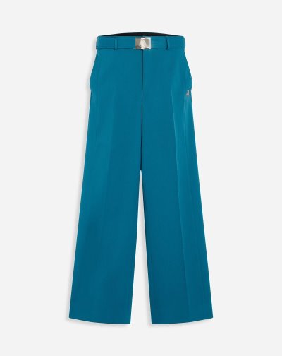 Nohavice Lanvin Structured Siroke Topanky-leg Pants Panske Modre | SK85269