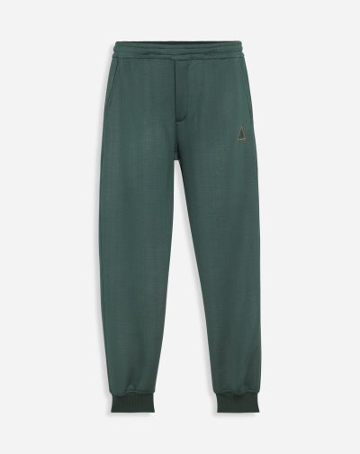 Nohavice Lanvin Sweatpants With Embroidered Lanvin Triangle Logo Detail Panske Tmavo Zelene | SK62179