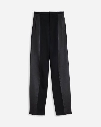 Nohavice Lanvin Two Plisované Pants With Contrasting Panels Panske Čierne | SK66504