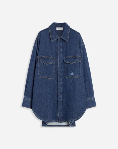 Overshirt Lanvin Oversized Denim Overshirt Panske Svetlo Modre | SK54266