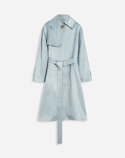 Pršiplášť Lanvin Satin Trench Coat Damske Siva | SK97925