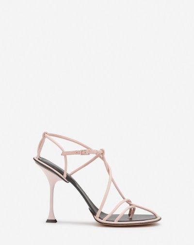 Sandále Lanvin Straplight Kozene Sandals Damske Ruzove Ruzove | SK07466