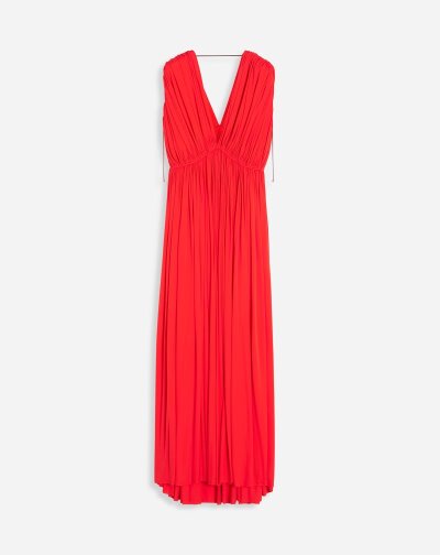 Saty Lanvin Draped Maxi Saty Damske Červené | SK41791