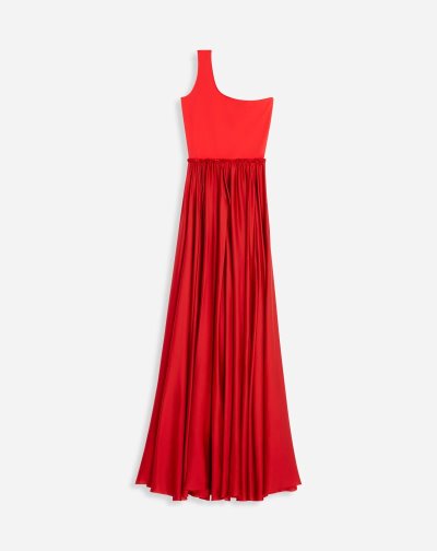 Saty Lanvin Long Charmeuse Tribute Saty Damske Červené | SK39682