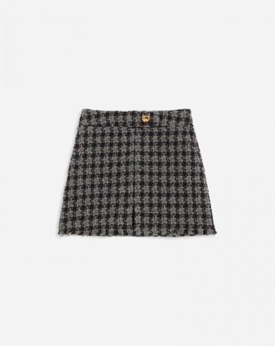 Sukne Lanvin Tweed Mini Skirt Damske Čierne Siva | SK50361