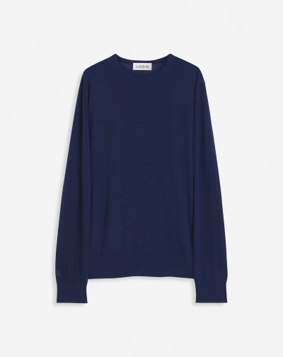 Svetre Lanvin Cashmere Round Neck Svetrove Saty Panske Modre | SK52107
