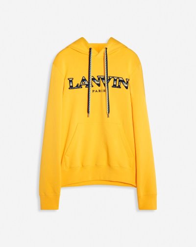 Svetre Lanvin Curb Embroidered S Kapucňou Svetrove Saty Panske Žlté | SK63360