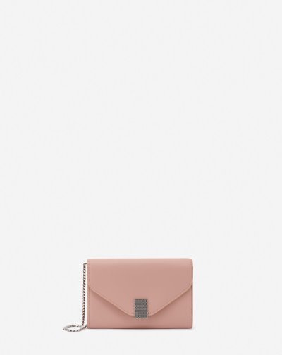 Tasky Lanvin Concerto Wallet On Chain Kozene Bag Damske Ruzove | SK07564