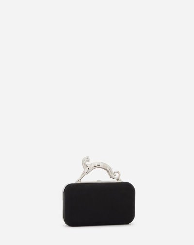 Tasky Lanvin Satin Cat Minaudiere Damske Biele | SK78742