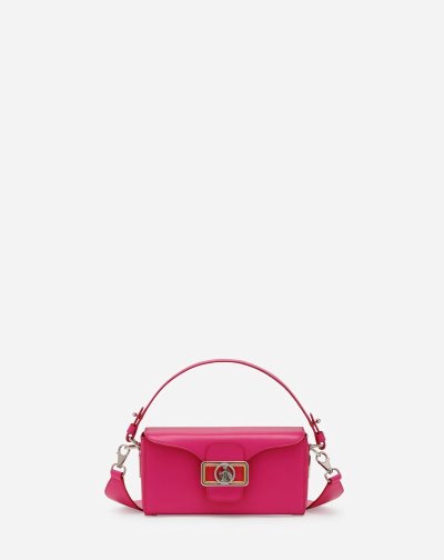Tasky Lanvin Shiny Kozene Nano Pencil Bag Damske Ruzove | SK03750
