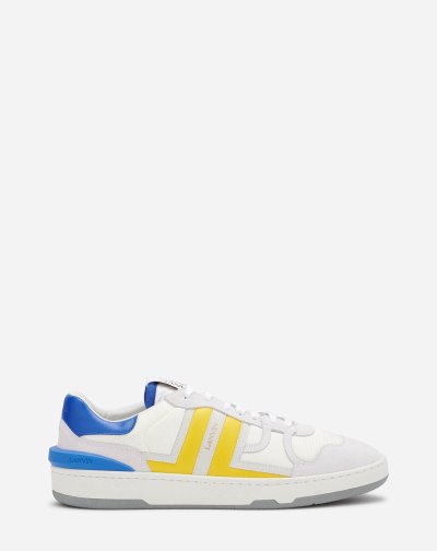 Tenisky Lanvin Calfskin Clay Sneakers Panske Modre Žlté | SK76341