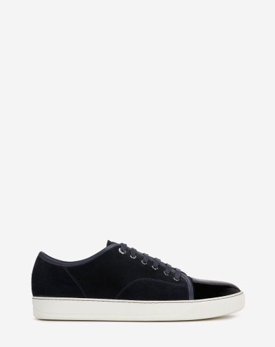 Tenisky Lanvin Dbb1 Semisove And Lakovane Kozene Sneakers Panske Čierne | SK01114
