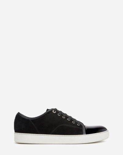 Tenisky Lanvin Dbb1 Semisove And Lakovane Kozene Sneakers Panske Čierne | SK14416