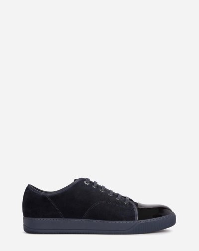 Tenisky Lanvin Dbb1 Semisove And Lakovane Kozene Sneakers Panske Čierne | SK39983
