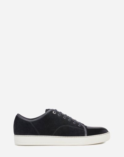 Tenisky Lanvin Dbb1 Semisove And Lakovane Kozene Sneakers Panske Siva | SK73788