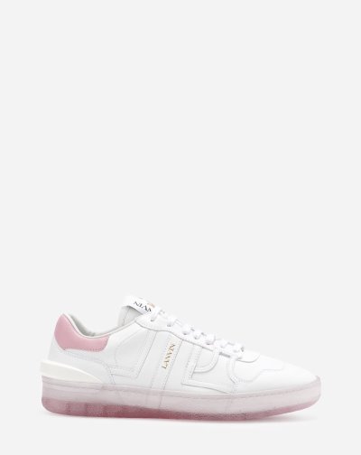 Tenisky Lanvin Kozene Clay Sneakers Damske Biele Ruzove | SK81976