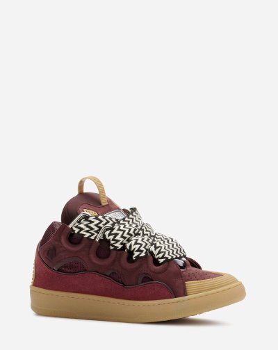 Tenisky Lanvin Kozene Curb Sneakers Damske Bordove | SK16509