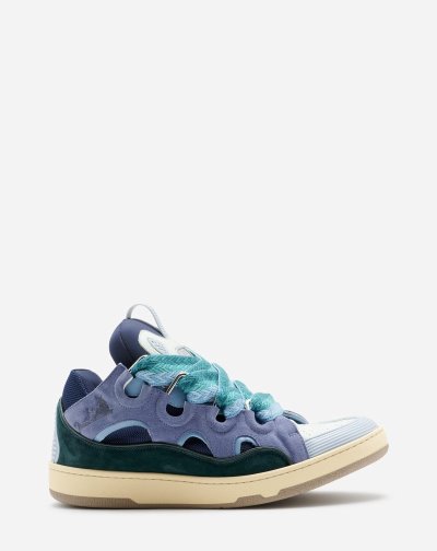Tenisky Lanvin Kozene Curb Sneakers Damske Modre Zelene | SK27262