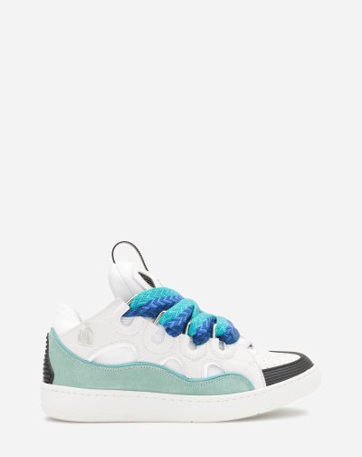 Tenisky Lanvin Kozene Curb Sneakers Damske Biele Zelene | SK59639